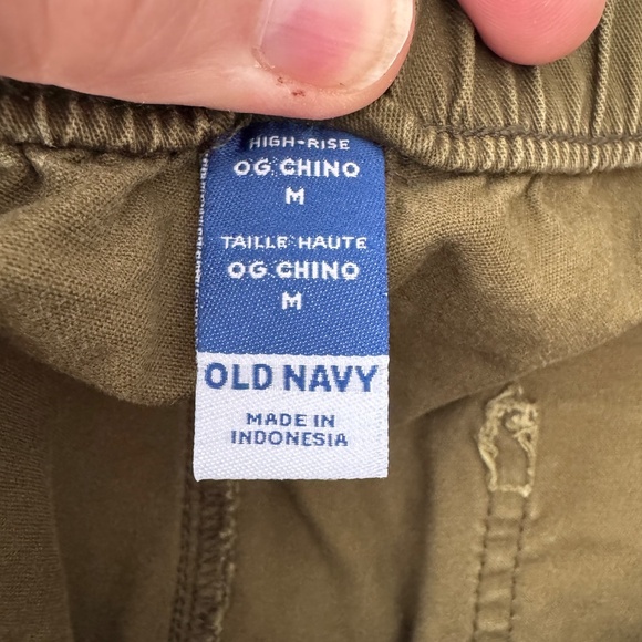 Old Navy Womens M-TALL OG Chino Casual High-Rise Pant Olive Green Campus Office - Picture 2 of 15